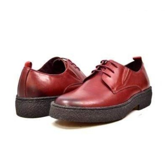 British Walkers Playboy Original Low Cut Men's Burgundy Leather Derby - Main Image